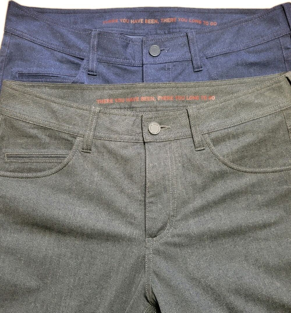 2 Rhone Commuter Five Pocket Pants 32 Straight Blue+ Grey Golf Comfy stretch